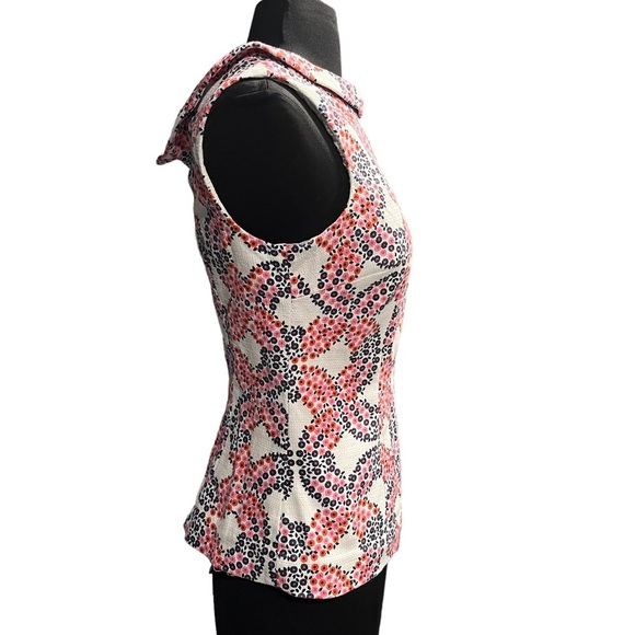 Boden Sleeveless Floral Martha Peplum Rollneck Top - Picture 6 of 13